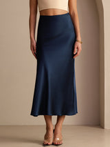 [Dark Blue] SilkSilky Skirt 003