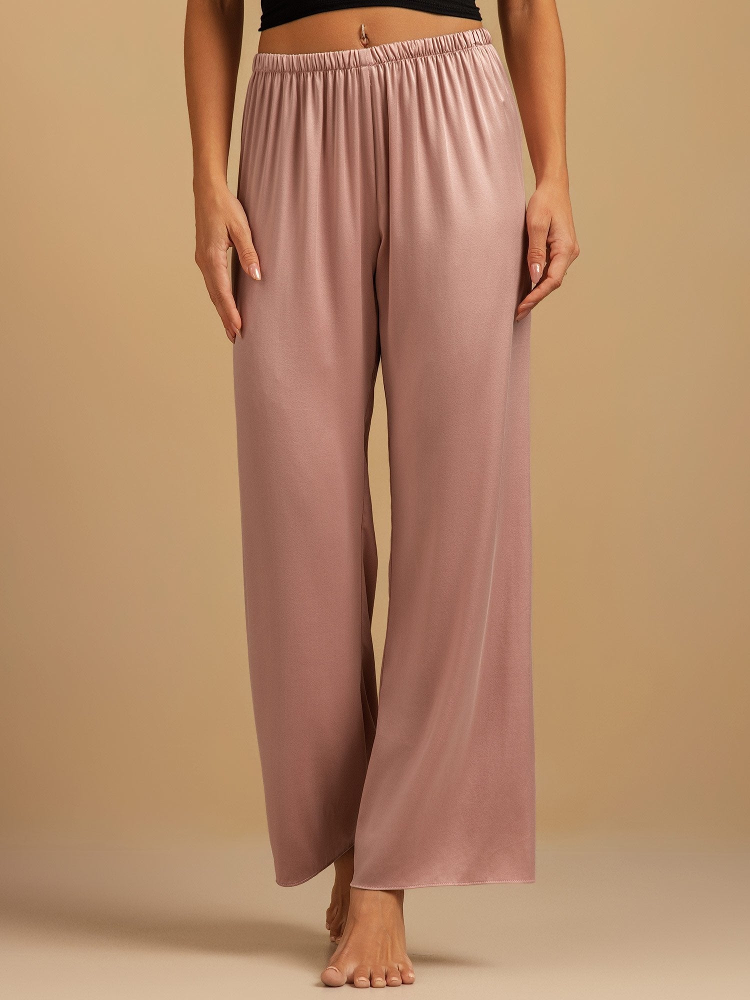 [Peach Skin] SilkSilky  19Momme Silk Womens Sleep Bottoms 003,