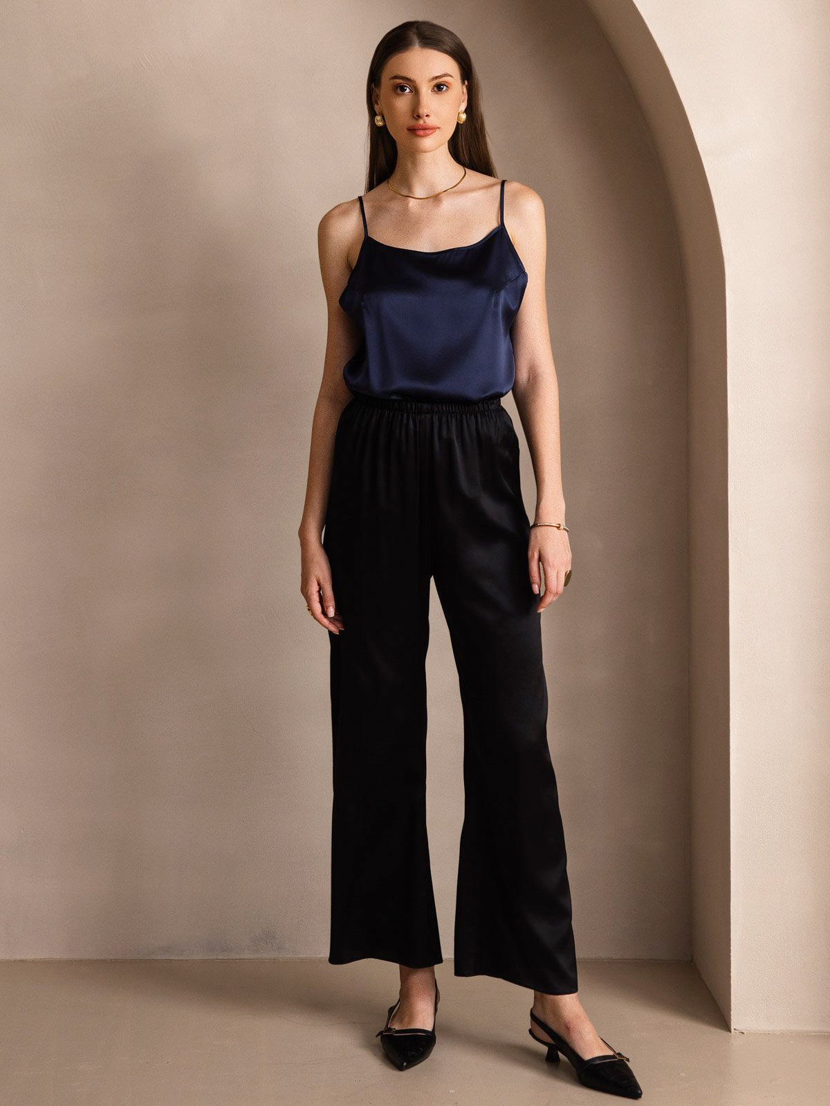 [Dark Blue] SilkSilky  19Momme Silk Camisoles 005