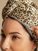 [Leopard] SilkSilky  Hair Towel Wrap 004