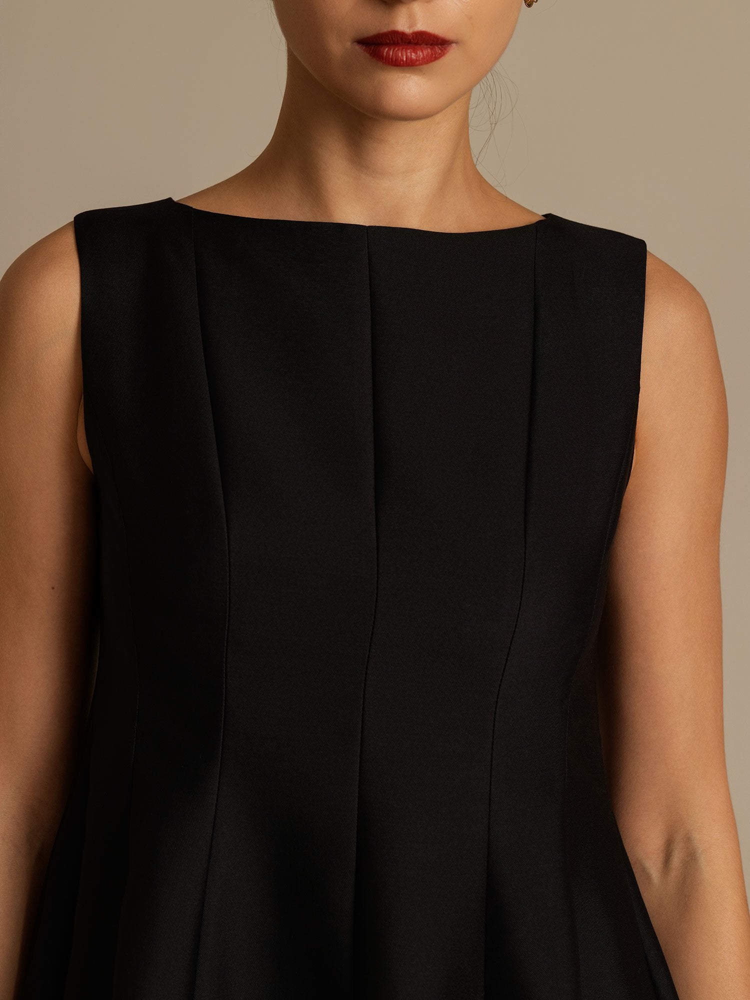 [Black] SilkSilky  32Momme Silk Dress 004,