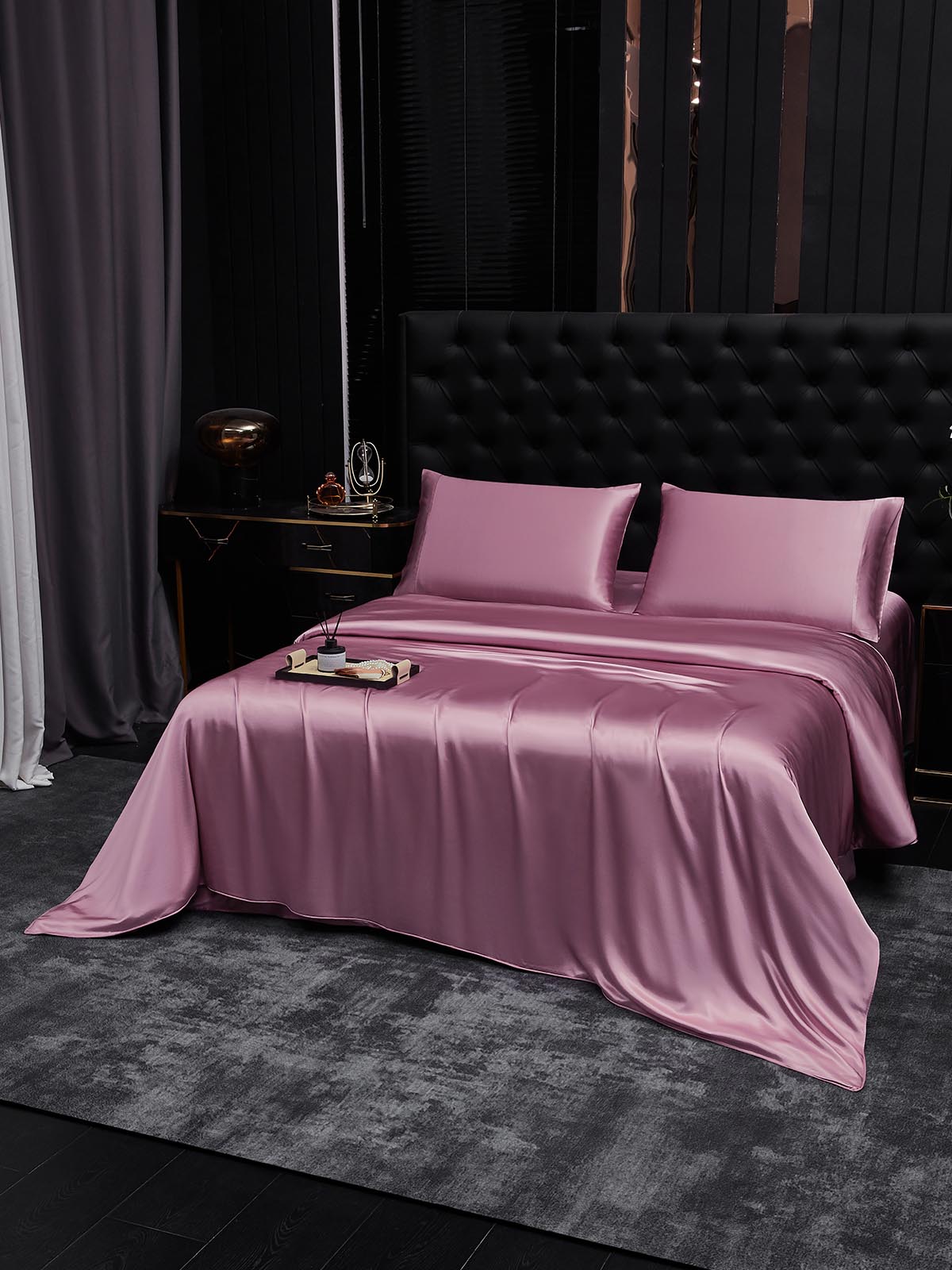 [Mauve Orchid] SilkSilky  19Momme Pure Silk Bedding Set 001