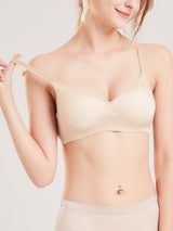 [Beige] SilkSilky  Silk Jersey Bra 001