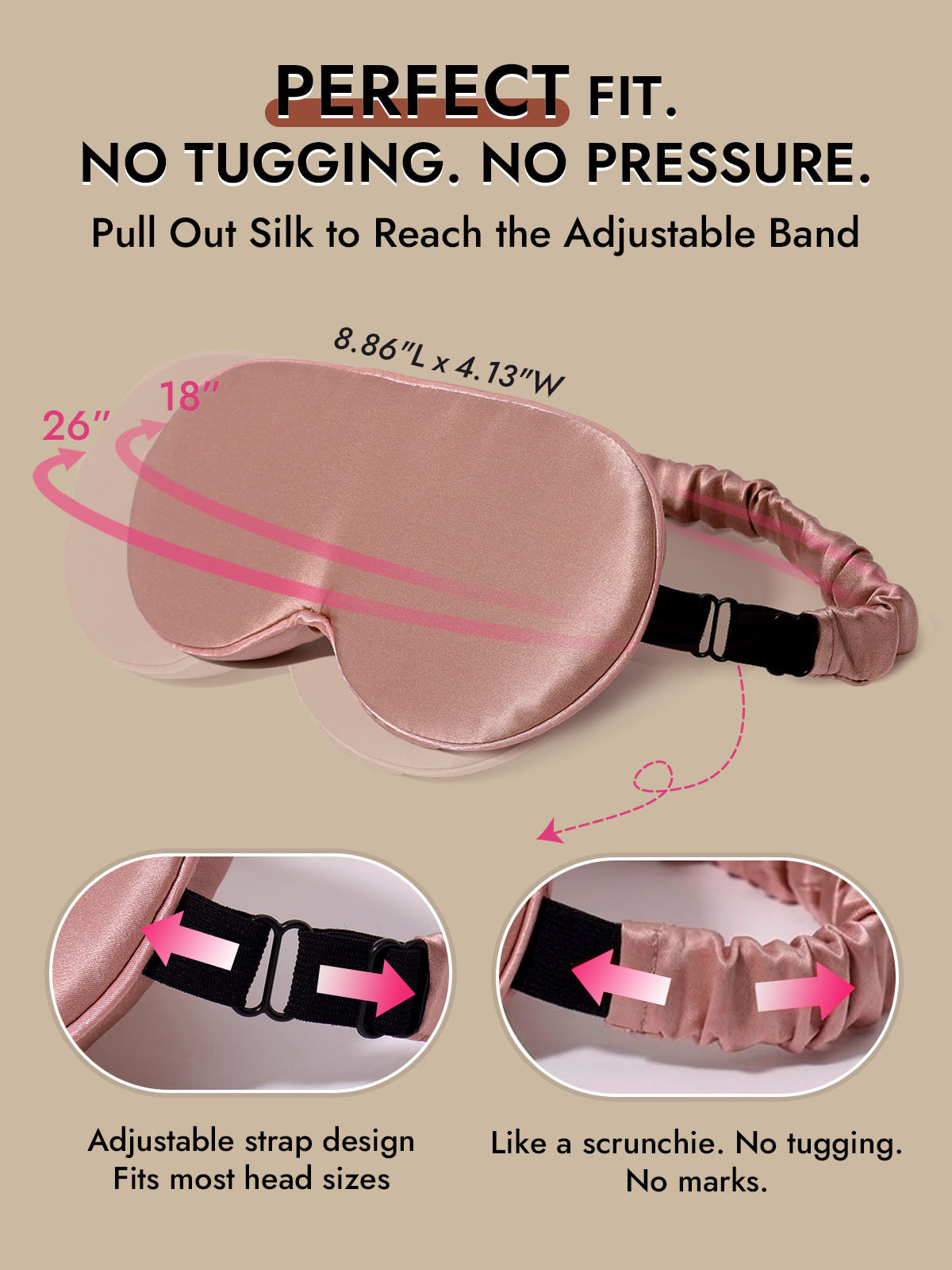 [Pale Mauve] SilkSilky  22Momme Eye Mask 004