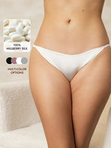 [White] SilkSilky  19Momme Stretch Silk Charmeuse Panty 001