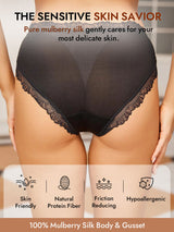 [Black] SilkSilky  100% Silk Jersey Panty 003
