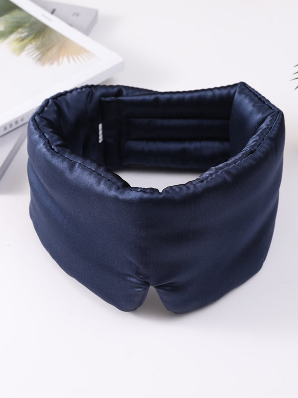 SilkSilky US 19Momme Pure Silk Eye Mask DarkBlue 004