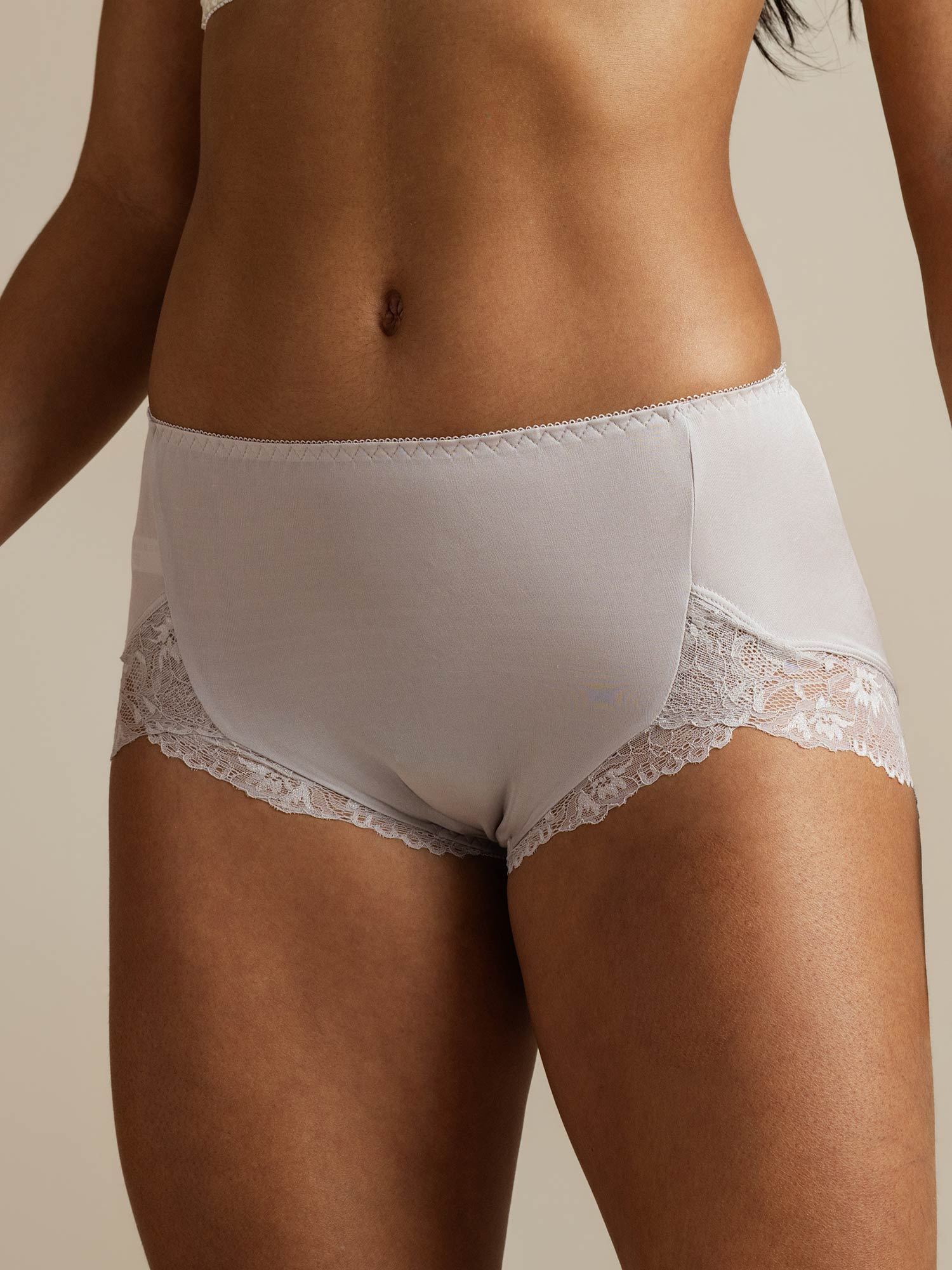 [Gray] SilkSilky  Pure Silk Panty 003,