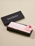 SilkSilky US Pure Silk Scarf Pink 001