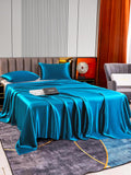 SilkSilky US 22Momme Pure Silk Bedding Set Teal 003