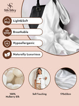 [White] SilkSilky  Scarf 002