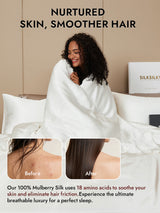 [White] SilkSilky  25Momme Duvet Covers 004