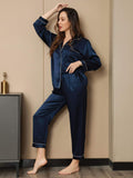 SilkSilky-US-Pure-Silk-Long-Sleeve-Lapel-Women's-Pajamas-Dark-Blue-001