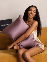 [Deep Purple] SilkSilky  22Momme Pure Silk Pillowcase 003