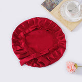 SilkSilky US Pure Silk Sleep Cap Wine 002