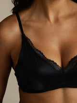 [Black] SilkSilky  Bra 004