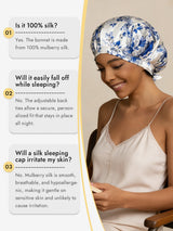 [Blue and White Porcelain] SilkSilky  Sleep Cap 005