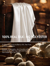[White] SilkSilky  Scarf 003