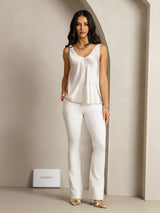 [Light Gray] SilkSilky  Sleeveless V Neck Camisole Top 004