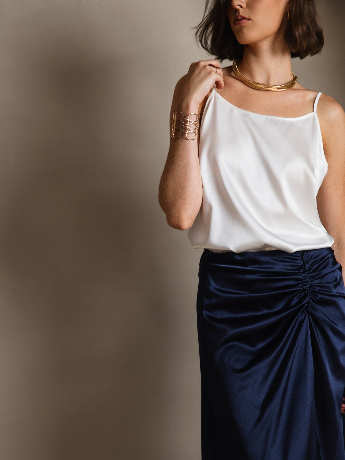 [White] SilkSilky  19Momme Silk Camisoles 008