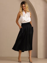 [Black] SilkSilky  Skirt 006