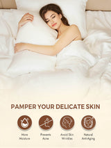[White] SilkSilky  Pillowcase 004