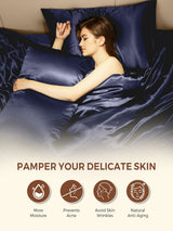 [Dark Blue] SilkSilky  Pillowcase 004