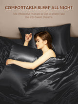 [Black] SilkSilky  Pillowcase 006