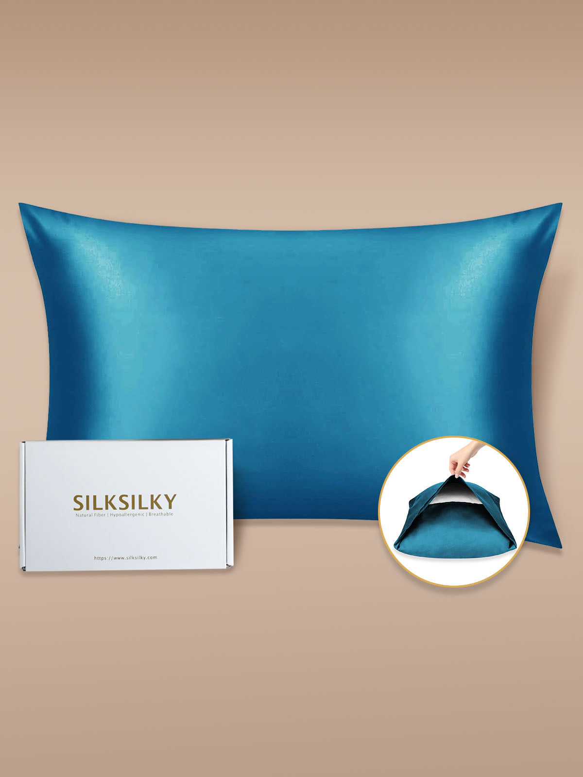 19Momme 100% Mulberry Silk Pillowcase - Envelope Closure