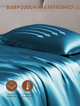 [Teal] SilkSilky  Pillowcase 005