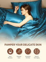 [Teal] SilkSilky  Pillowcase 004