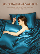 [Teal] SilkSilky  Pillowcase 006
