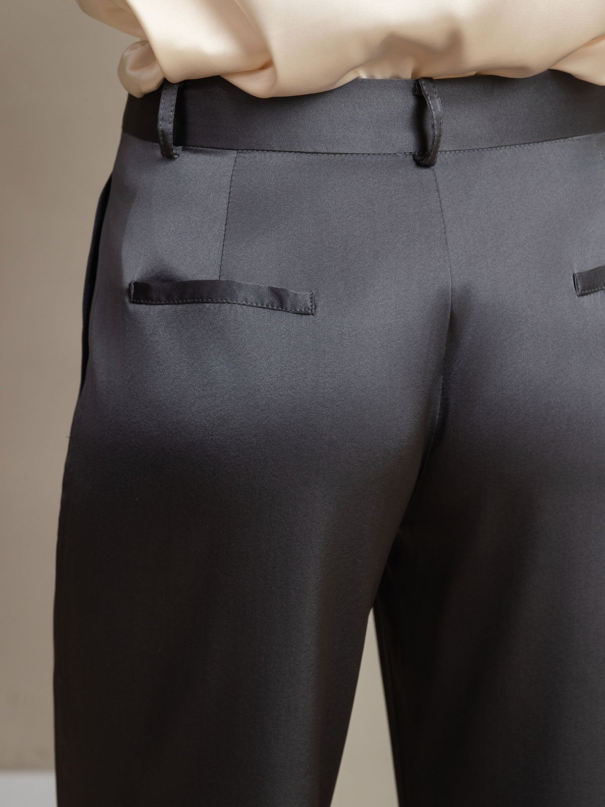 [Dark Gray] SilkSilky  19Momme Silk Womens Pants 004