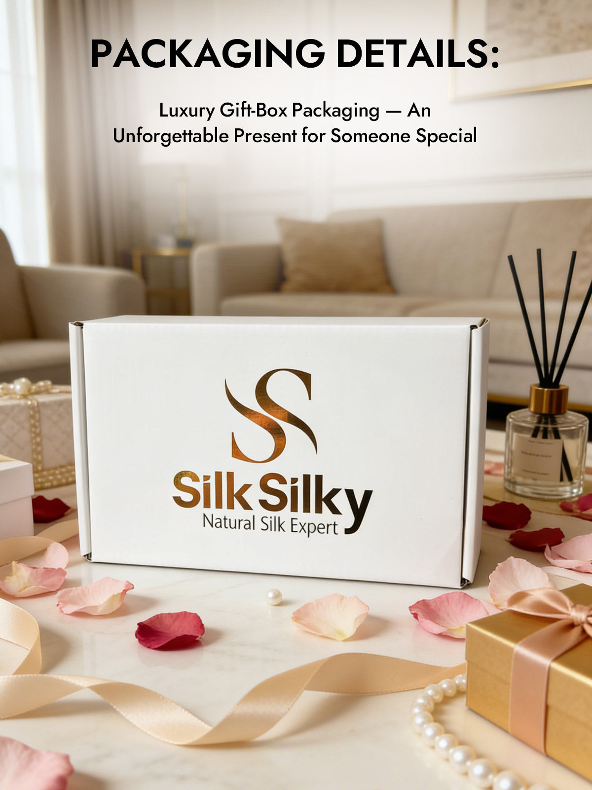 [Light Pink] SilkSilky  Pure Silk V Neck Nightgown 006