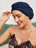 SilkSilky  Pure Silk Sleep Cap DarkBlue 001