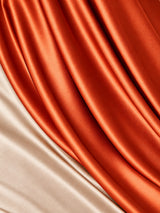 [Orange+Beige] SilkSilky  Bedding Set 005