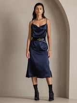 [Dark Blue] SilkSilky  Skirt 005