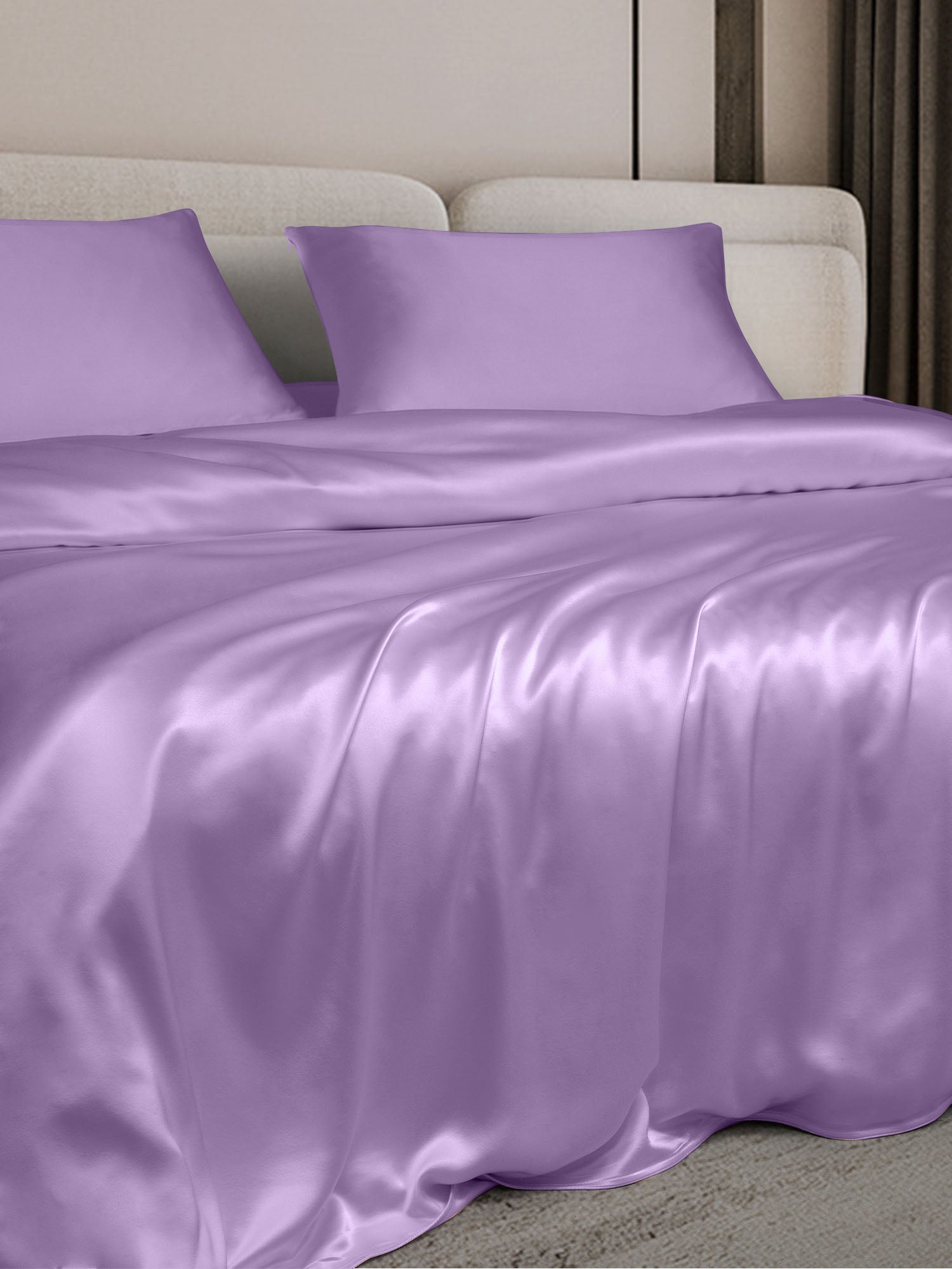 [Lavender] SilkSilky  19Momme Bedding Set 002