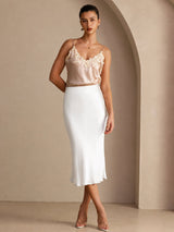 [White] SilkSilky  Skirt 006