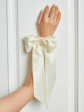 SilkSilky US 19Momme Pure Silk Scrunchie Ivory 001