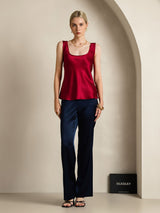 [Wine] SilkSilky  Sleeveless Camisole Top 006