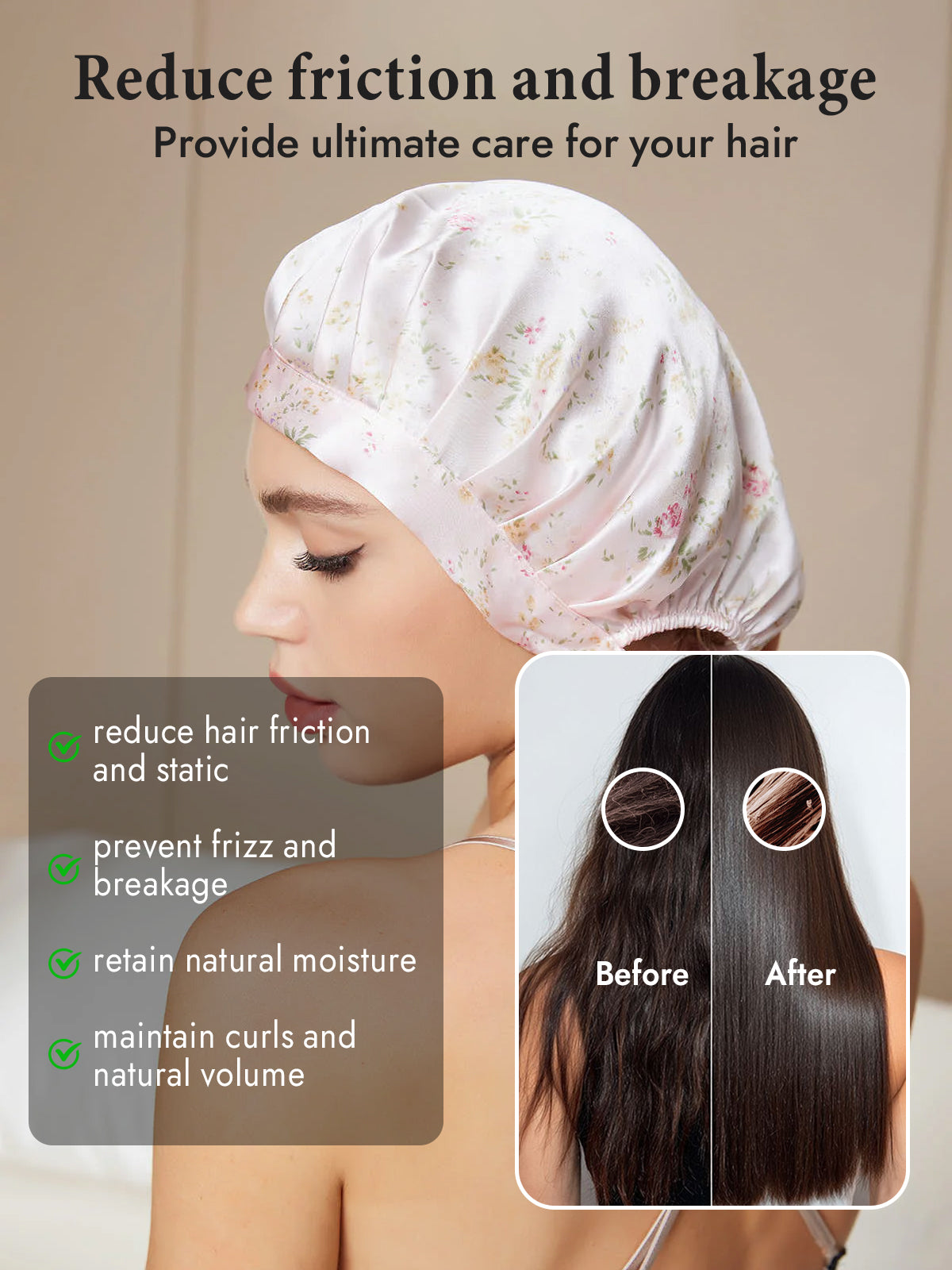 [Multi] SilkSilky  Pure Silk Sleep Cap 004