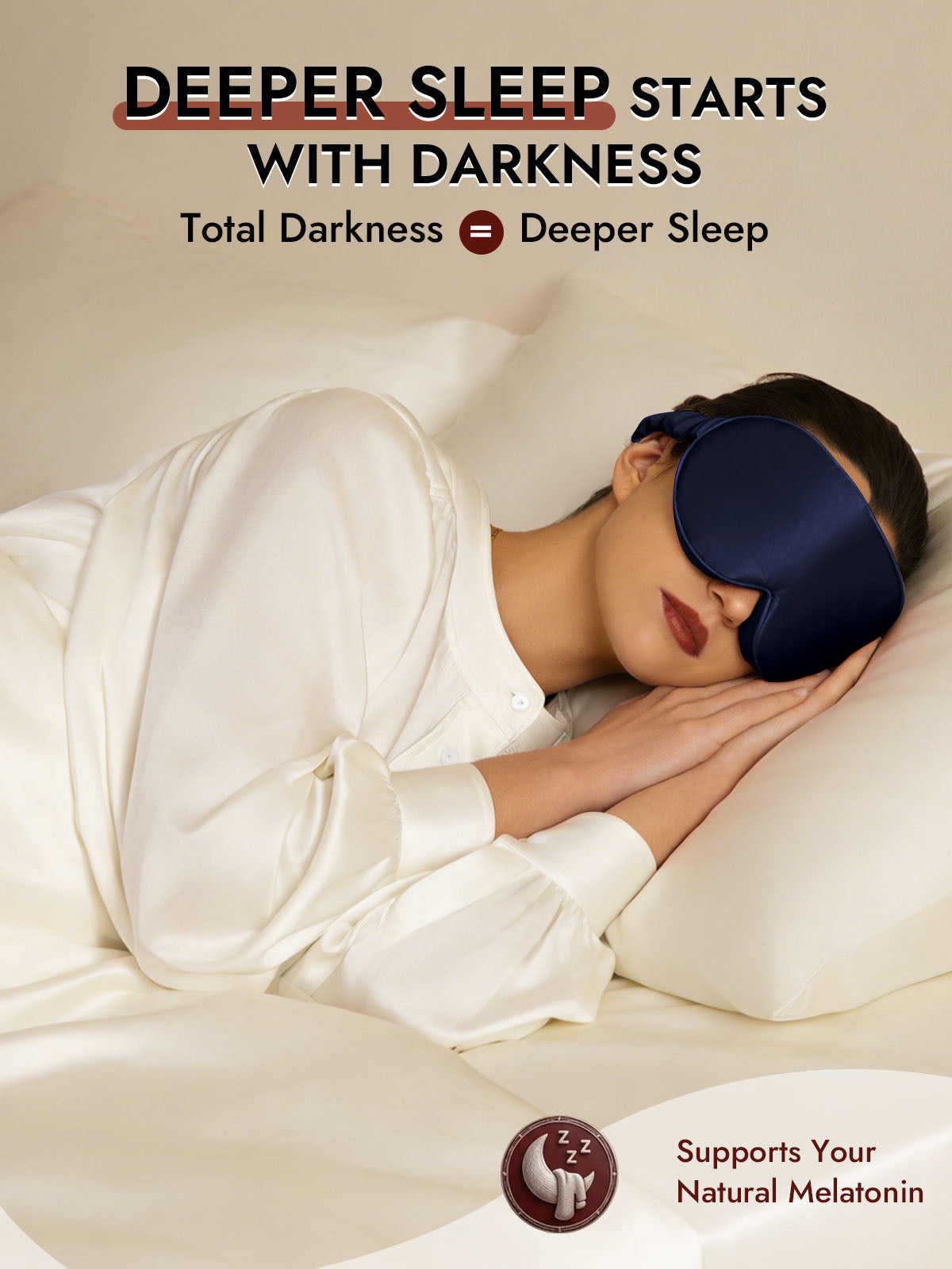 [Dark Blue] SilkSilky  22Momme Eye Mask 005