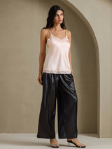 [Pink] SilkSilky  Spaghetti Strap V Neck Camisole Top 006