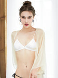 SilkSilky US Silk Knitted Bra White 004