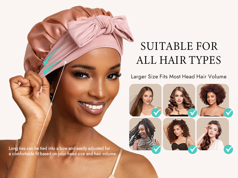 Pure Silk Bowknot Tie Bonnet