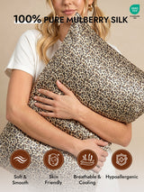 19Momme 100% Mulberry Silk Pillowcase - Snowbud Lily