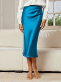 SilkSilky-US-19Momme-Pure-Silk-Skirt-Teal-001