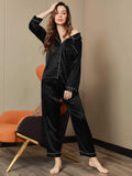 SilkSilky-US-Pure-Silk-Long-Sleeve-Lapel-Women's-Pajamas-Black-006