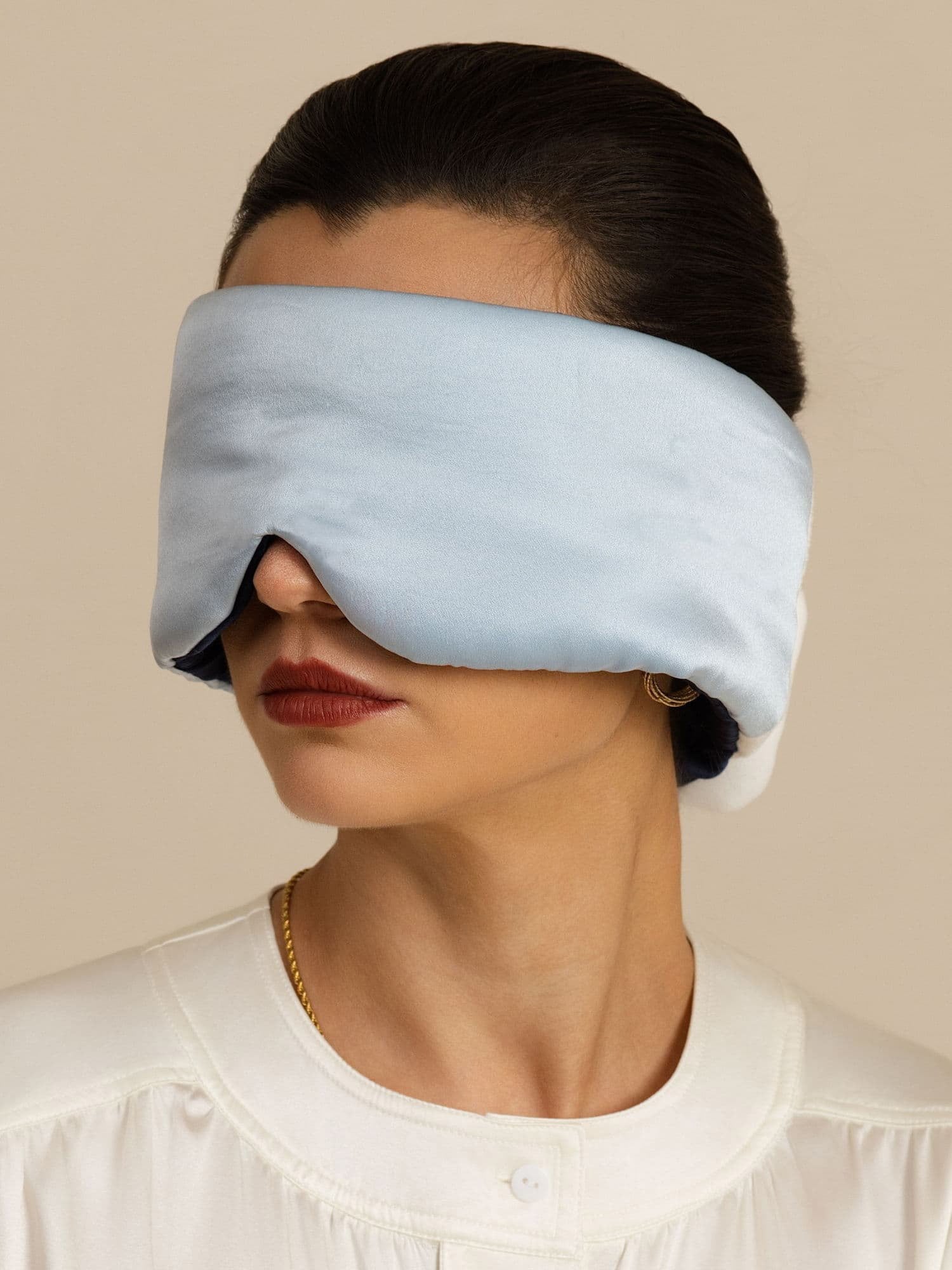 [DarkBlue+LightBlue] SilkSilky  Eye Mask 007